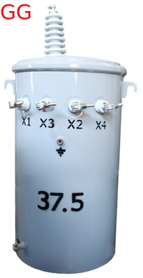 Buy 37.5kV Single Phase Pole Mounted Distribution Transformer with Multi-Voltage Output and ONAN Cooling online manufacture