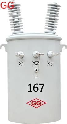167kV Single Phase Pole Mounted Power Distribution Transformer 10kVA-333kVA